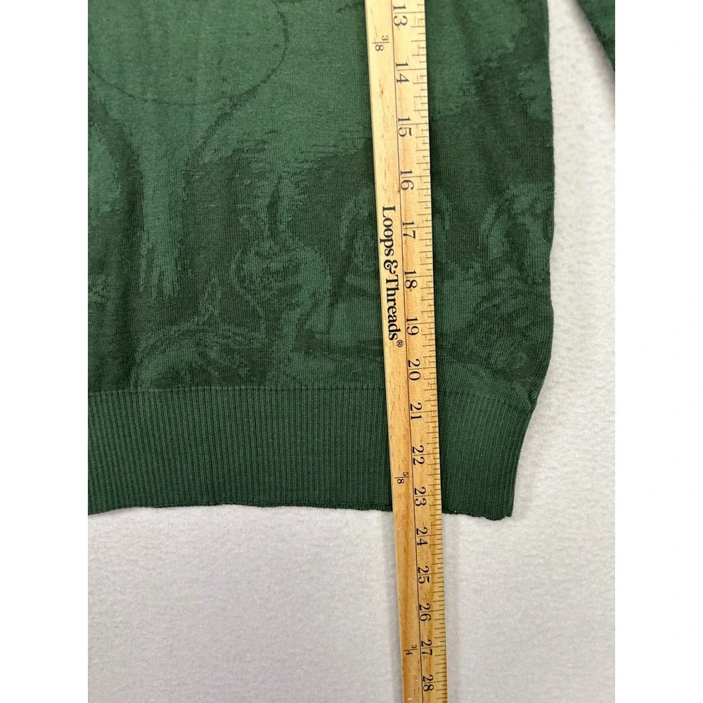 Christmas Holiday Dr. Seuss Unisex Small Green Grinch Graphic Pullover Sweater